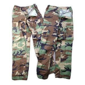 2 BDU Y2K Pants X SM REG Military Woodland Camo Hot Weather Combat Ripstop 90s